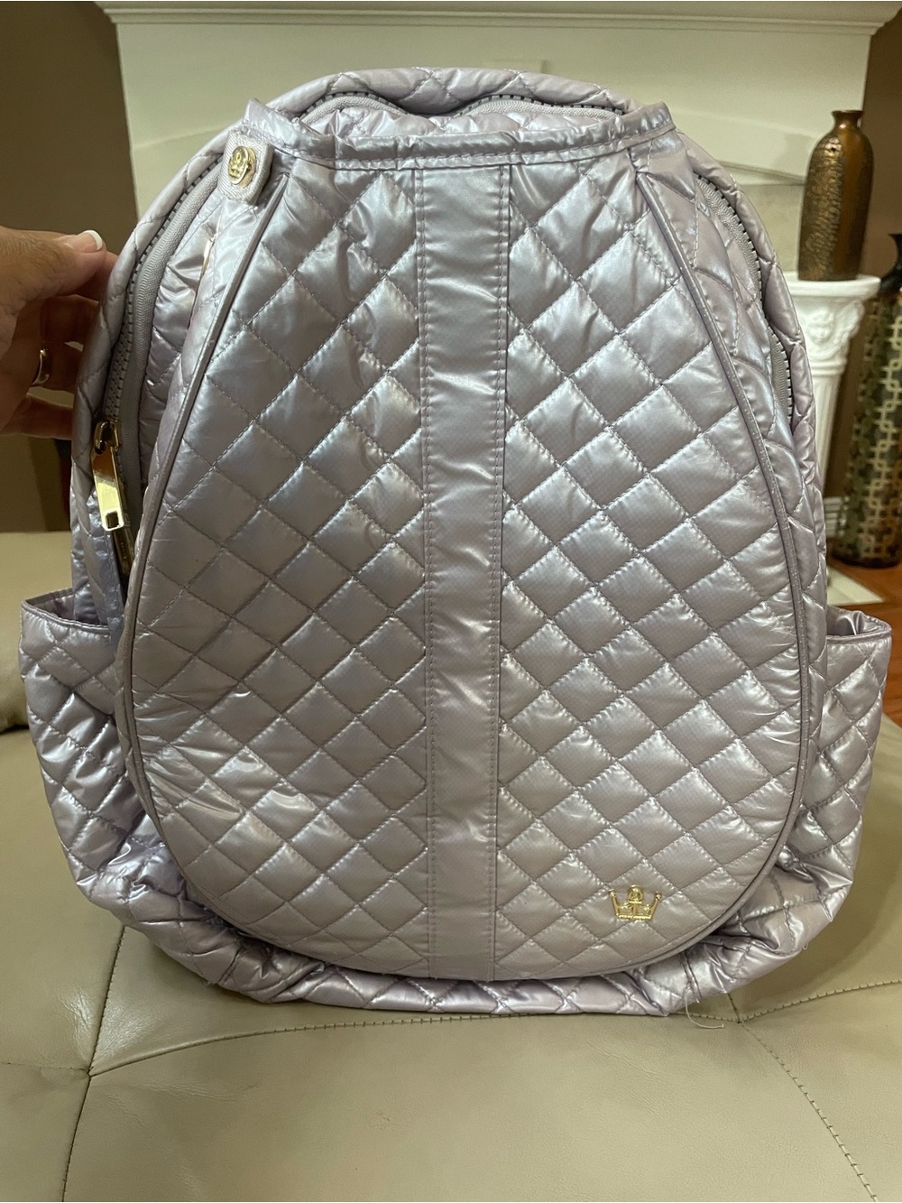 Oliver Thomas 24 + 7 Tennis Backpack, Lavender Quilted